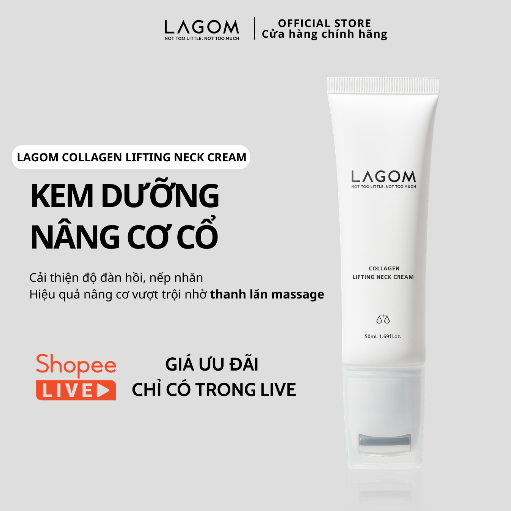 [LAGOM x KOL] Kem dưỡng nâng cơ vùng da cổ Lagom Collagen Lifting Neck Cream 50ml