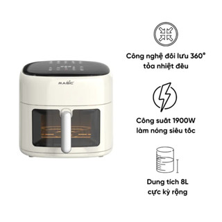 Nồi Chiên Không Dầu Magic Eco AC-164 – Dung tích 8L, Công Suất 1900W, Bảo Hành 24 Tháng