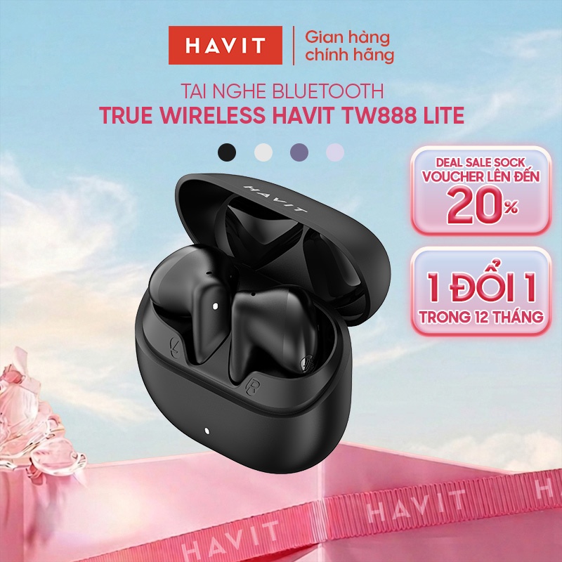 Tai Nghe Không Dây Havit Life 04T - TW888 Mic CaII ENC Hall Switch Bluetooth 6.0