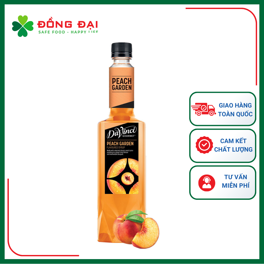 Siro Hương Đào – Davinci Syrup Peach Garden (chai 750ml)