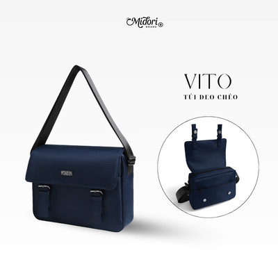 Túi Đeo Chéo Đeo Vai VITO Nam Nữ Vải Polyester Trượt Nước Nhiều Ngăn Đi Học Đi Làm | M STUDIO
