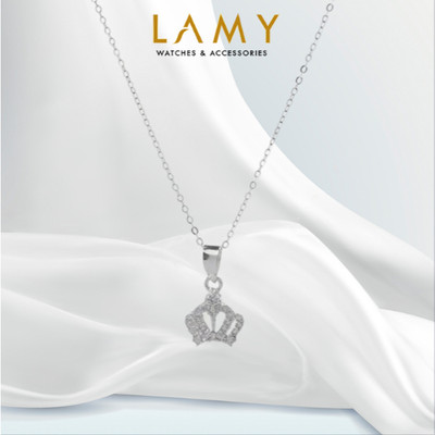 Dây chuyền bạc nữ LAMY Sparkling Silver Crown Necklace 6158