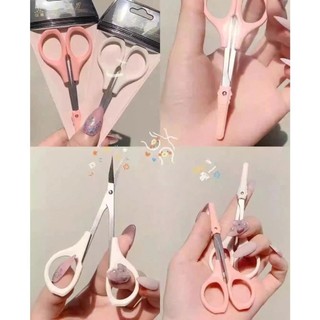 Kéo cắt mi mắt đầu cong chuyên dụng cho makeup cắt tỉa lông mi bằng thép siêu bền