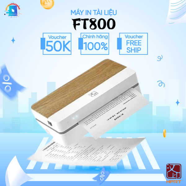 Máy In Nhiệt Hprt FT800 - In Nhanh, Phân Giải Cao, Kết Nối Đa Nền Tảng, Kết Nối WIFI-Bluetooth
