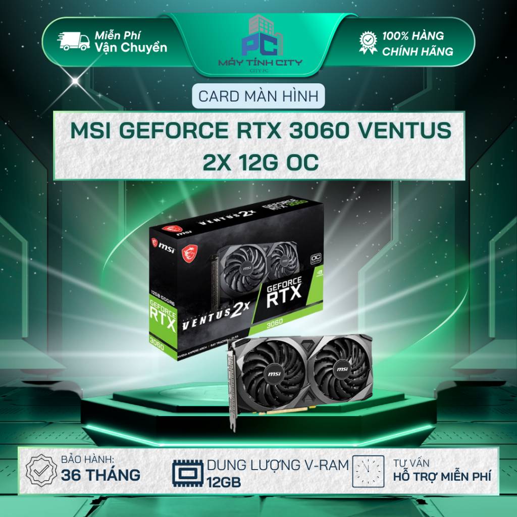 Card màn hình MSI GeForce RTX 3060 VENTUS 2X 12G OC - NEW