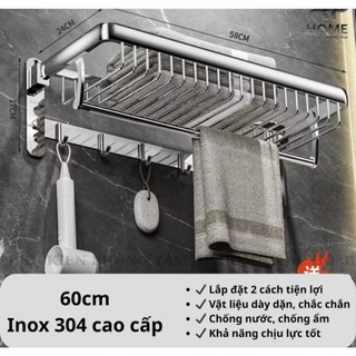 Giàn treo khăn NAN inox 304- Giàn vắt khăn giàn NAN Inox 304 cao cấp- Hàng loại 1