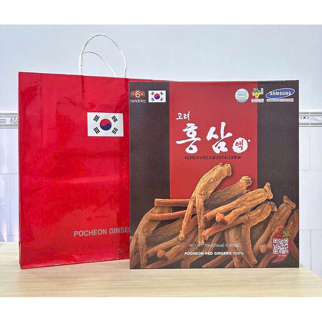 Korean Red Ginseng Drink - Nước Uống Hồng Sâm Hàn Quốc Poncheon
