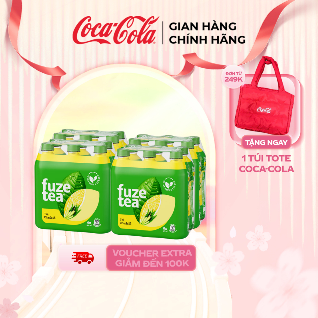 [LIVE] Trà Chanh Sả Fuze Tea 450ml/chai