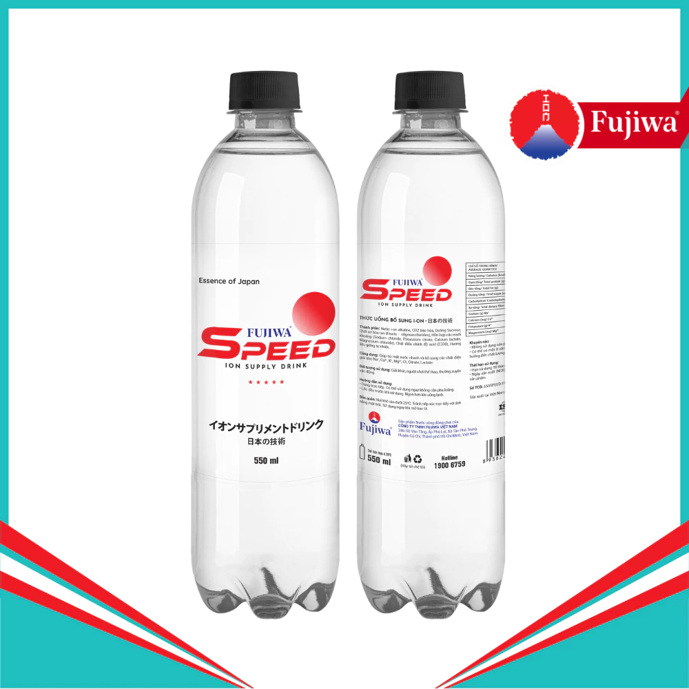 Fujiwa Speed 550ml ION Supply Drink - Nước uống bổ sung ion bù điện giải, bù khoáng dành cho người t