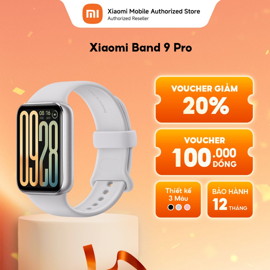 Vòng đeo tay thông minh Xiaomi Smart Band 9 Pro | Màn hình AMOLED 1.74'' | Thời lượng pin 21 ngày | 