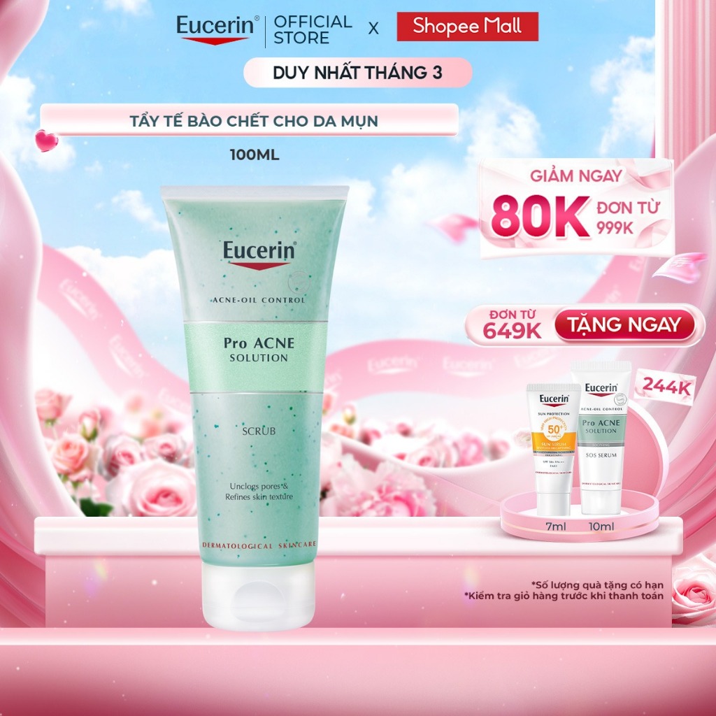 Tẩy tế bào chết ngăn ngừa mụn Eucerin Pro Acne Scrub 100ml