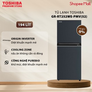 Tủ Lạnh Inverter 194 Lít Toshiba GR-RT252WE-PMV(52) - Tủ Lạnh 2 Canh Tiết Kiệm Điện - Ngăn Cooling Zone