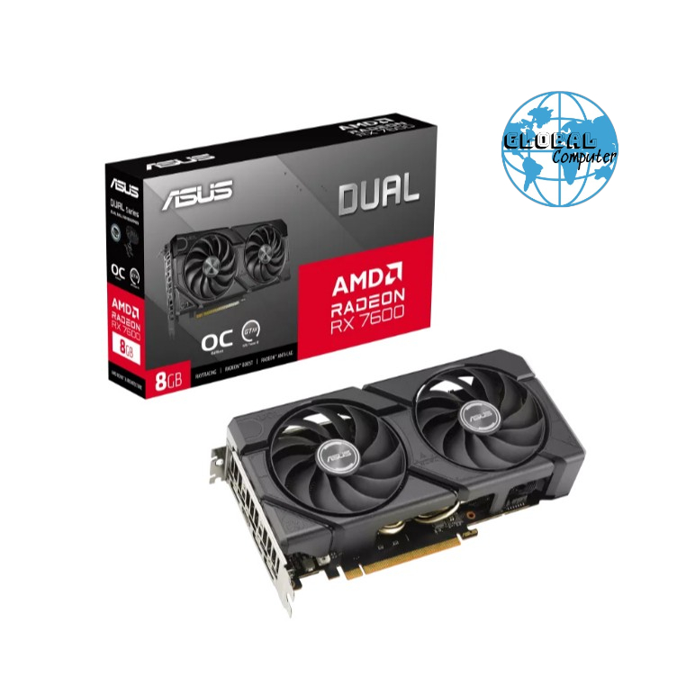 Card màn hình Asus Dual RX 7600 8GB EVO OC (DUAL-RX7600-O8G-EVO)