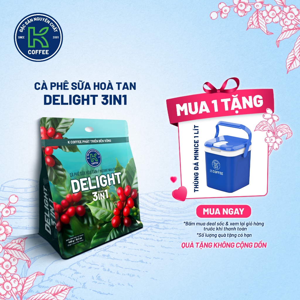 Cà Phê Sữa Hòa Tan K Delight 3in1 459g - K COFFEE