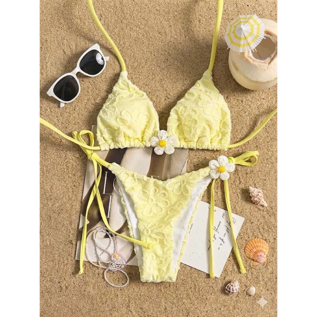 Bikini hoa vàng Butter Daisy Bikini BRABOX BIKI51 | BigBuy360 - bigbuy360.vn