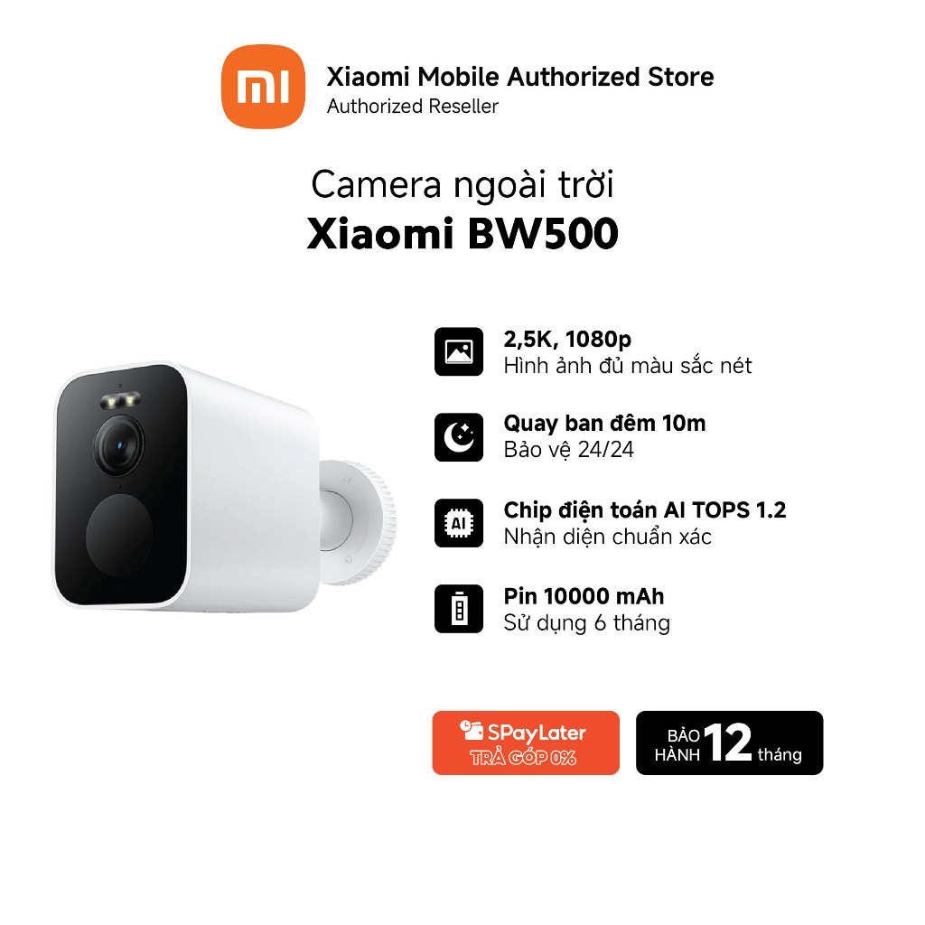 Camera Thông Minh Xiaomi Outdoor Camera AW200 / BW500 / CW500 Dual EU | 2,5K | Nhìn đêm 1080p | Chịu