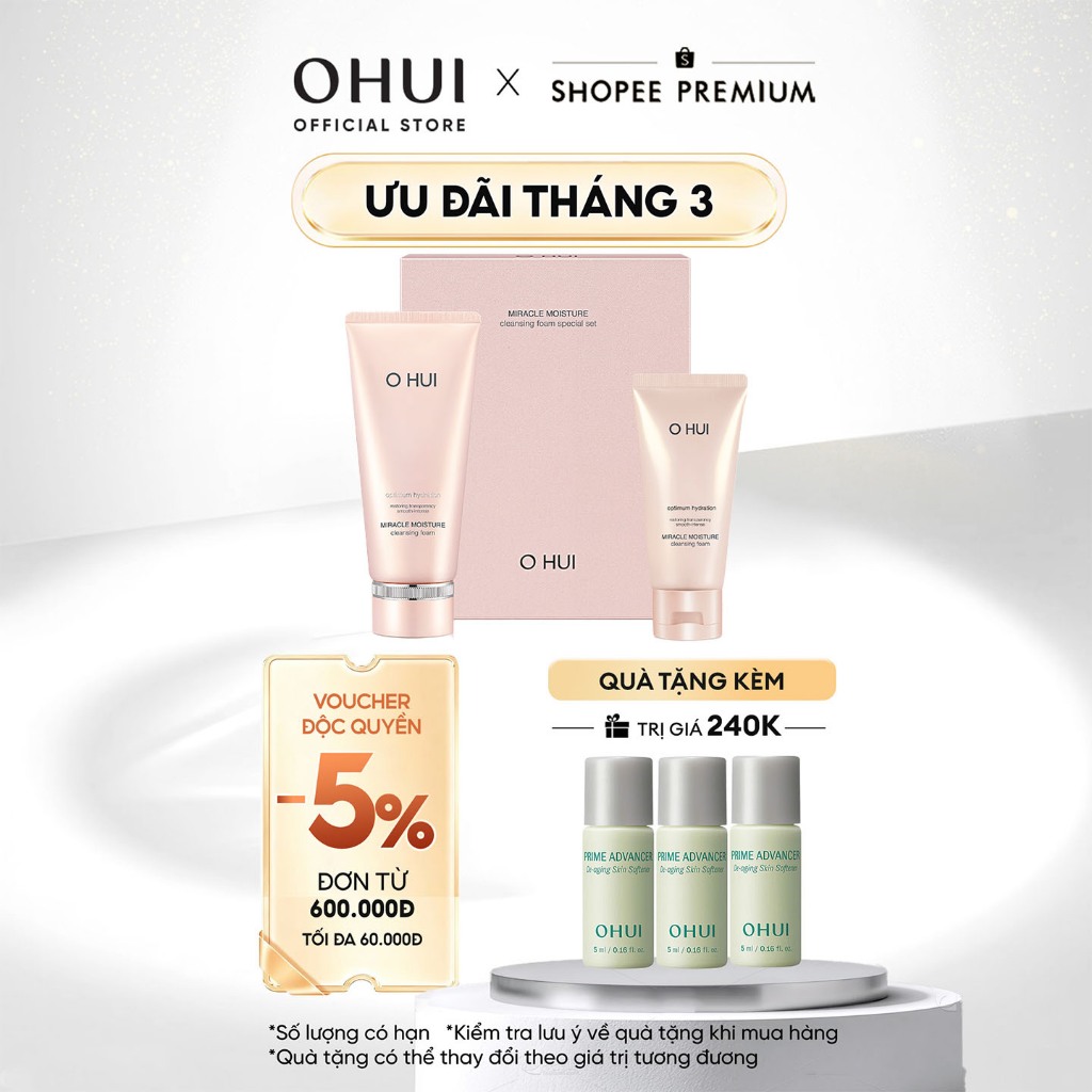 [OHUI Official] Sữa rửa mặt dưỡng ẩm OHUI Miracle Moisture Cleansing Foam
