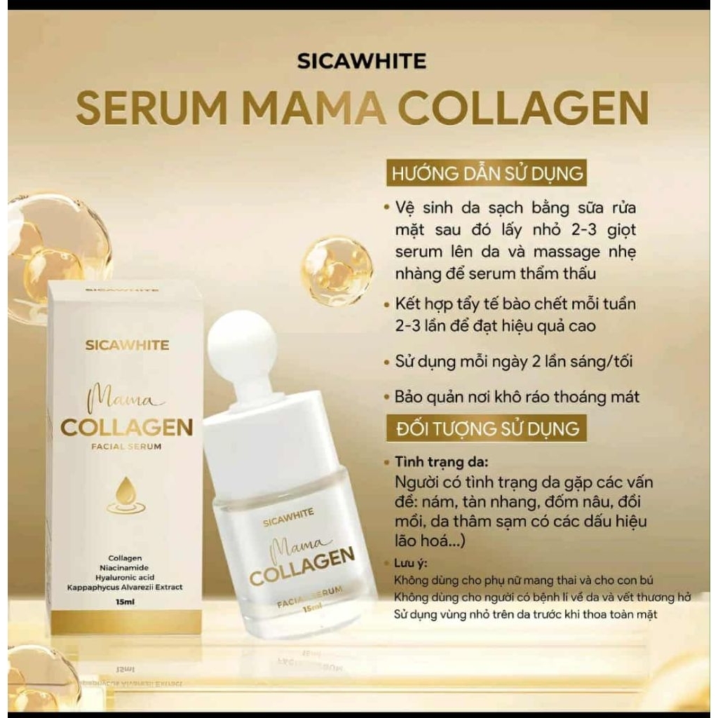 SERUM MAMA COLLEGEN DƯỠNG SÁNG DA ,MỜ THÂM SĄM (15ML)