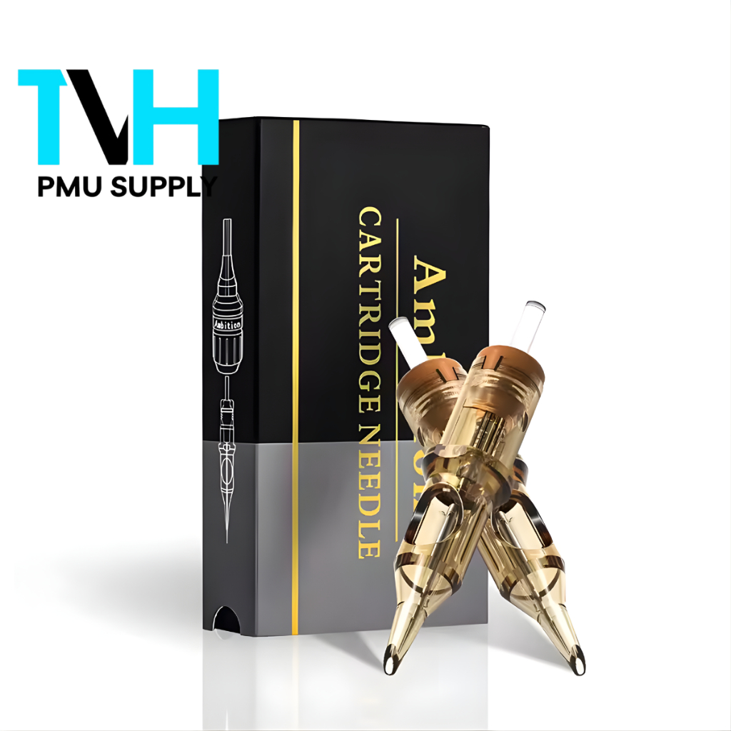 Kim Pen AMBITION NÂU - Sử Dụng Phun Xăm Thẩm Mỹ Và Tattoo - Hộp 20 Cây - Full Size | TVH PMU SUPPLY