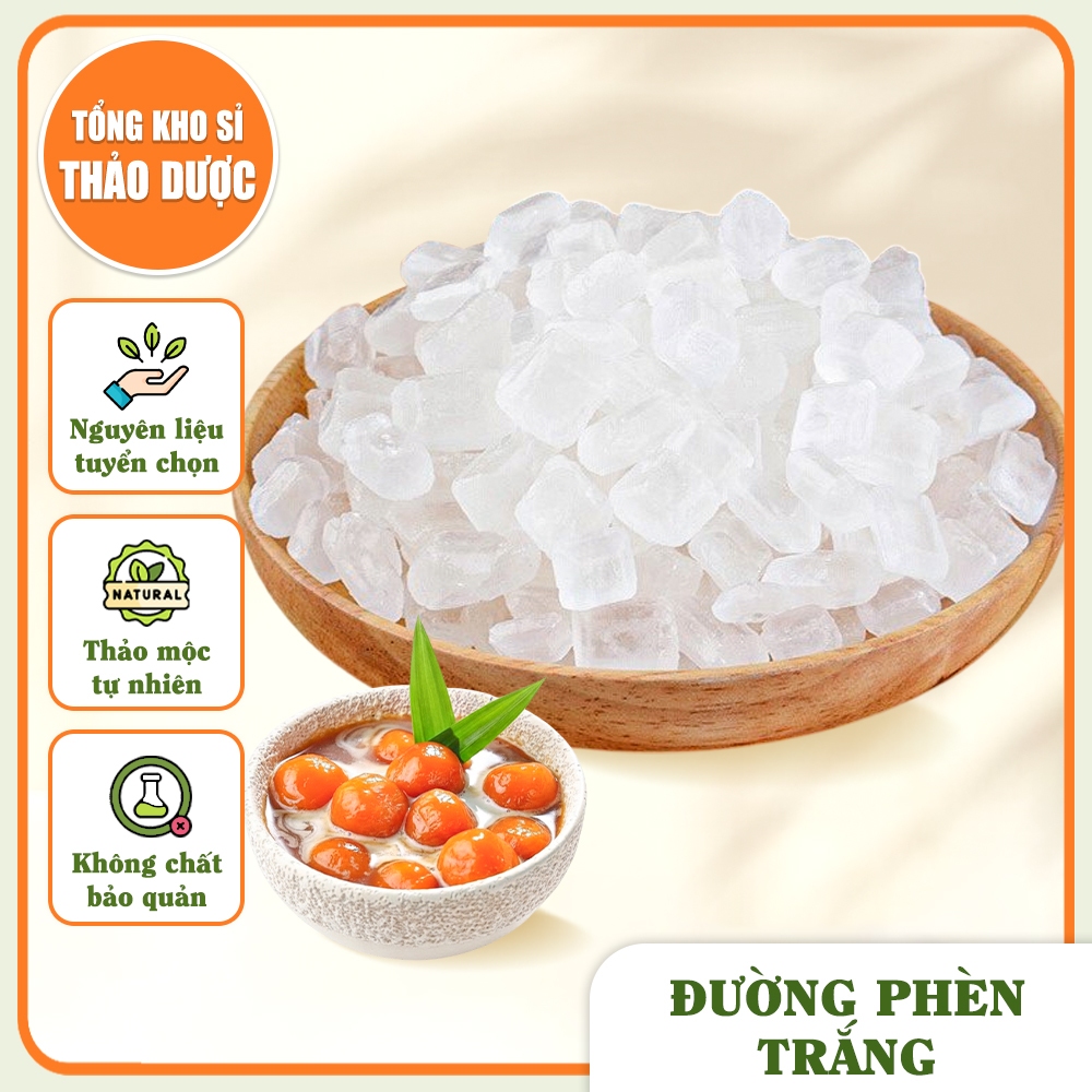 Đường phèn Lam Sơn trắng tinh khiết 1kg, đường pha trà, nấu chè, làm mứt, siro, vị ngọt tự nhiên