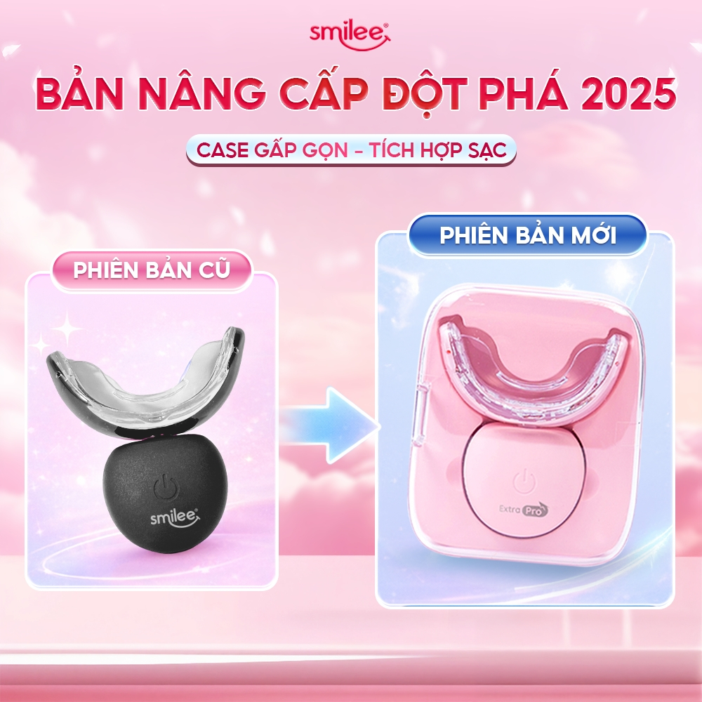 [GIÁ 797K TẠI LIVE SHOP] Trắng răng Smilee Extra, bộ kit làm trắng răng từ 2-6 tone tại nhà, đi kèm 3 bút gel, LIS | BigBuy360 - bigbuy360.vn