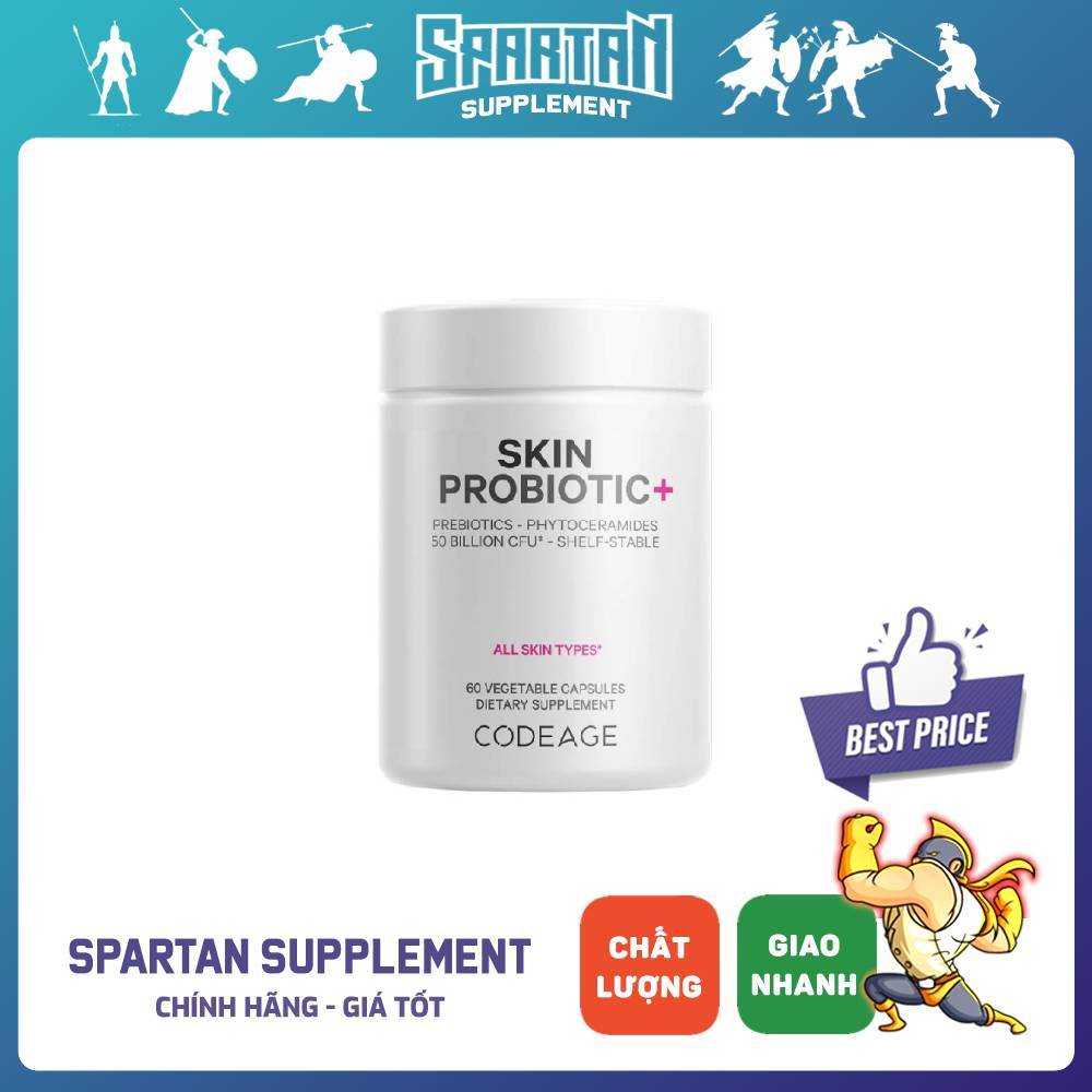 Codeage Skin Probiotic+ 60 Capsules – Hỗ Trợ Cân Bằng Vi Sinh Da