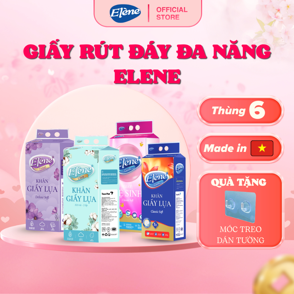 Giấy Rút Đáy Đa Năng Elene 4 Lớp Cao Cấp, Mềm Mịn, An Toàn