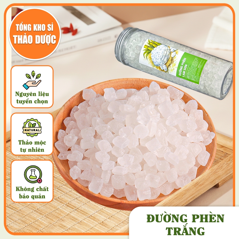 Đường phèn Lam Sơn trắng tinh khiết 100g, đường pha trà, nấu chè, làm mứt, siro, vị ngọt tự nhiên