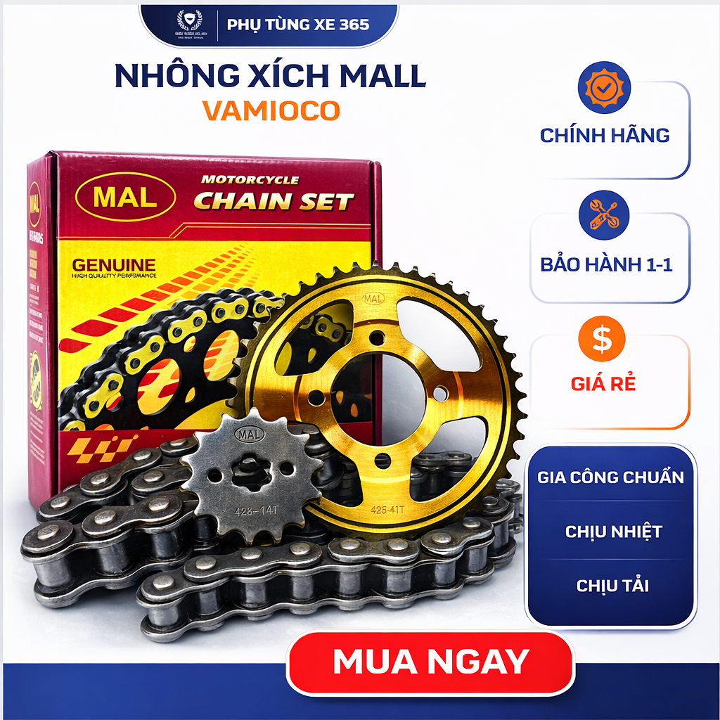 NHÔNG XÍCH MALL DREAM 14-36-100 – BỀN BỈ, CHẠY ÊM, ÍT GIÃN