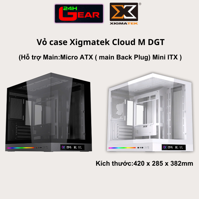 Vỏ Case máy tính Xigmatek Cloud M DGT Arctic (Main:Micro ATX ( main Back Plug) Mini ITX )