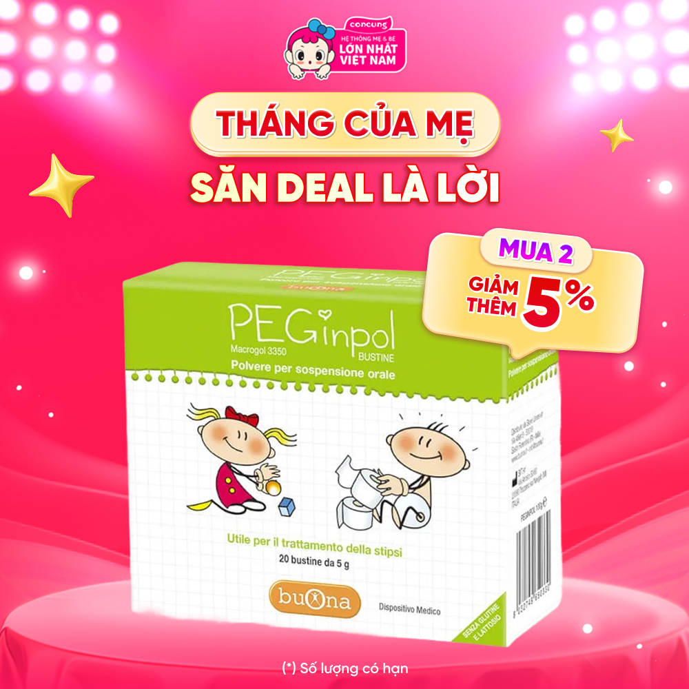 Bột nhuận tràng peginpol táo bón (hộp 20 gói) - Con Cưng