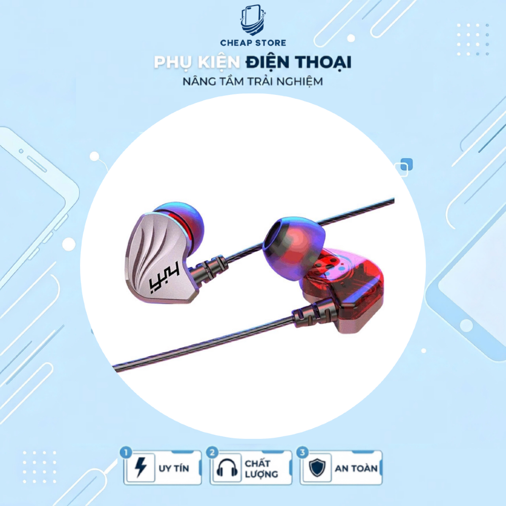 Tai nghe gaming có dây nhét tai S2000, tai phone in ear chơi game chống ồn jack 3.5 mm