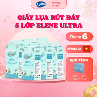Giấy Lụa 5 Lớp Rút Đáy Elene Ultra 1600 Tờ Cao Cấp, Mềm Mịn, An Toàn