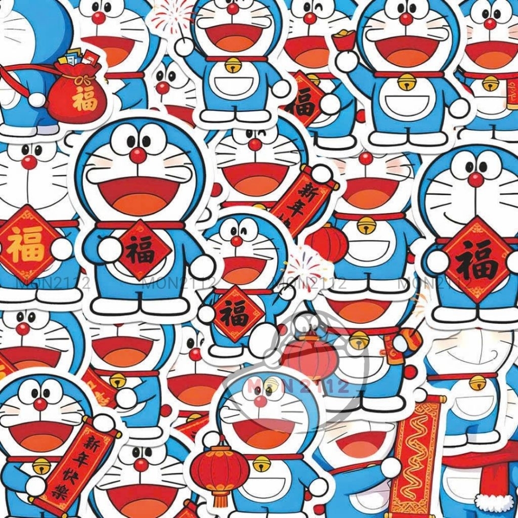 BỘ 51 STICKER DORAEMON DOREMON