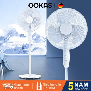 OOKAS OOKAS Quạt Đứng Quạt điện 2 cánh, 16 inch, hoạt động êm ái, 3 cấp độ điều chỉnh tốc độ gió