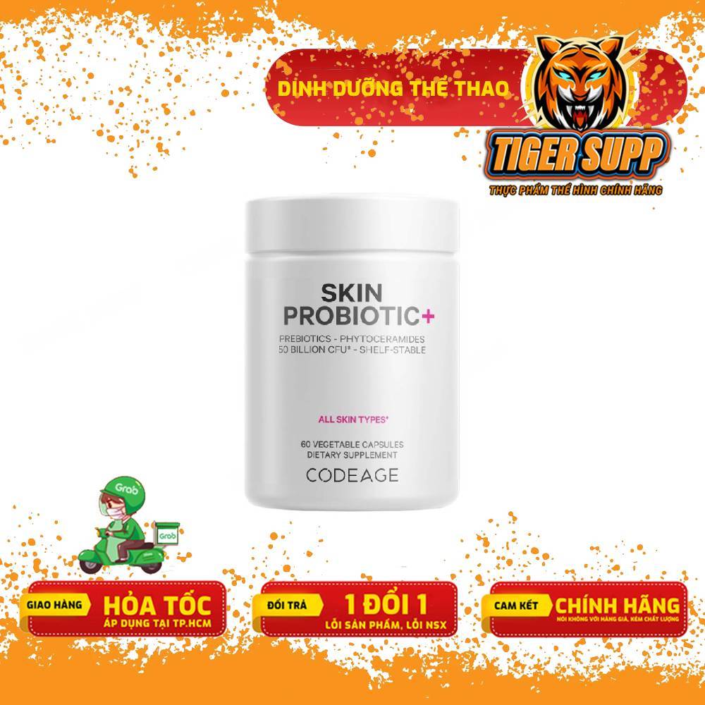 Codeage Skin Probiotic+ 60 Viên – Probiotic Hỗ Trợ Sức Khỏe Da