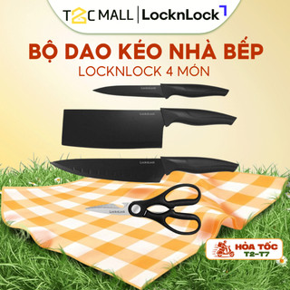 Bộ Dao Kéo 4 Món LocknLock CKK106S4 ,3 dao, 1 kéo- T2CMALL