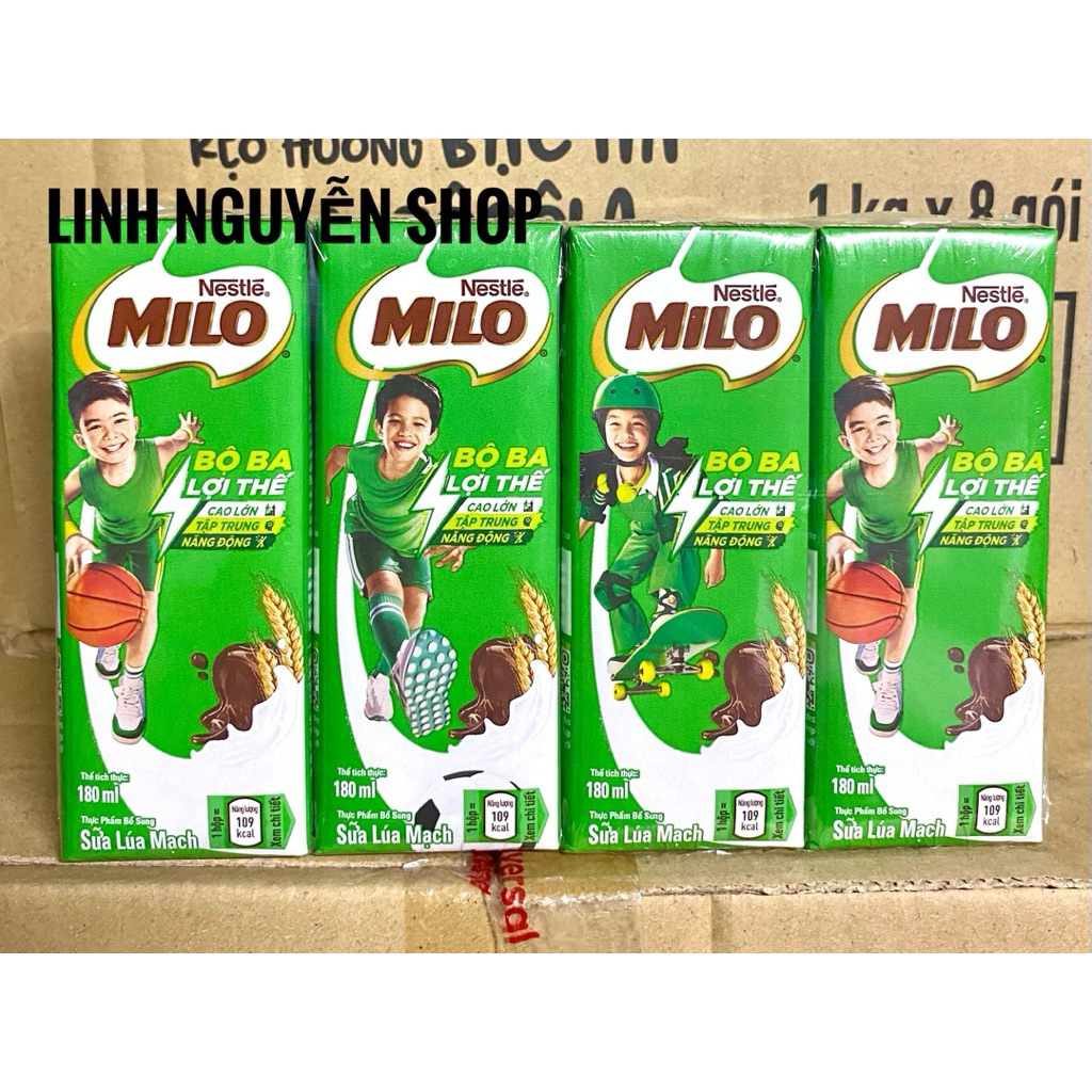 Lốc 4 hộp sữa Milo 110ml/180ml