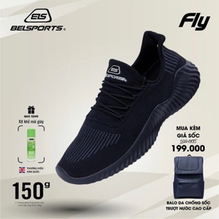 [FLY 1 Full Black] Giày thể thao siêu nhẹ 150g Nam BELSPORTS FLY1 vải dệt 4D kết hợp đế EVA siêu nhẹ,đàn hồi,thoáng khí