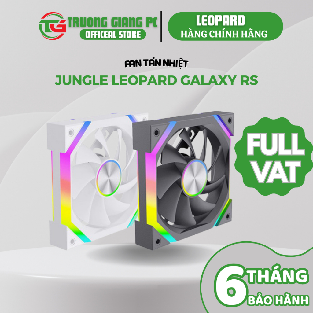 [SẢN PHẨM FULL VAT] Fan JUNGLE LEOPARD GALAXY RS (2 màu Đen - Trắng / Fan Xuôi - Ngược) - BẢO HÀNH C