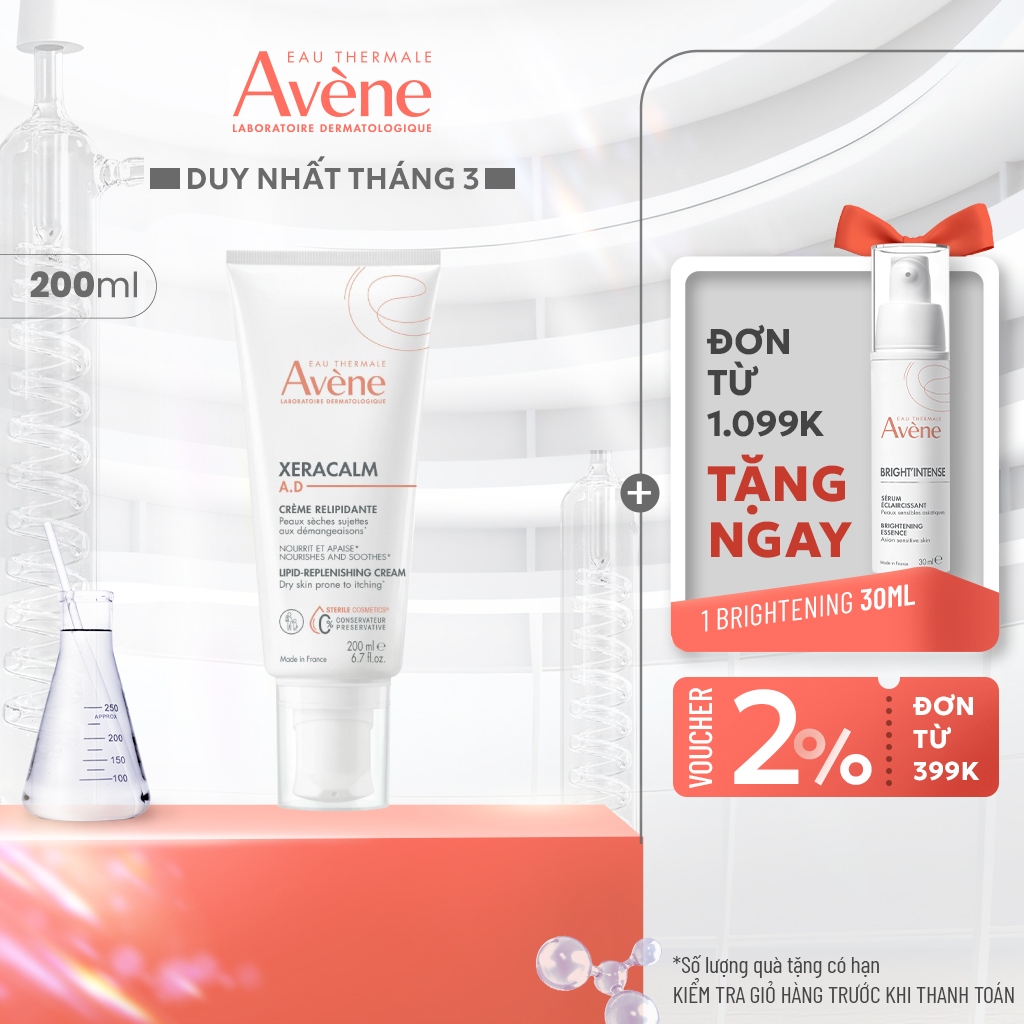 Kem dưỡng ẩm cho viêm da cơ địa Eau Thermale Avène XERACALM A.D Lipid Replenishing Cream giúp làm dị