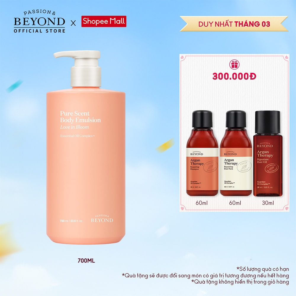 [Beyond Official] Sữa dưỡng cơ thể thuần chay dưỡng ẩm chuyên sâu Beyond Pure Scent Body Emulsion 70