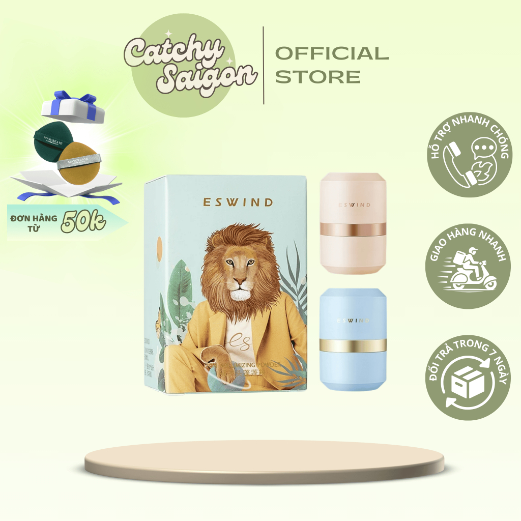 [ESWIND] Bột Tạo Phồng Tóc Eswind Sư Tử, Phấn Phủ Gội Khô Kiềm Dầu Tóc Bồng Bềnh Tức Thì, 10g