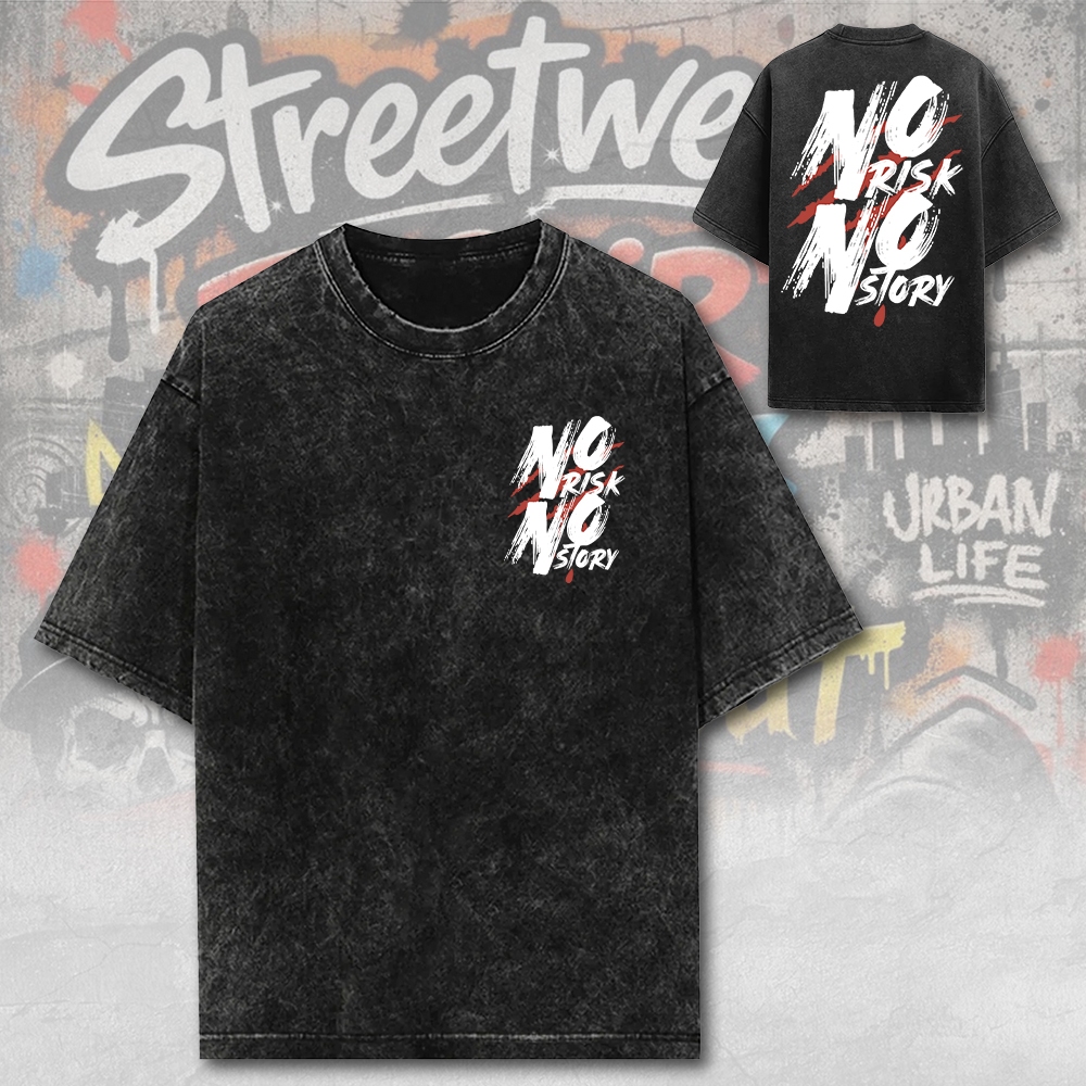 Áo thun Tshirt Unisex No risk no strory (Không mạo hiểm thì không có câu chuyện.), thời trang đường 