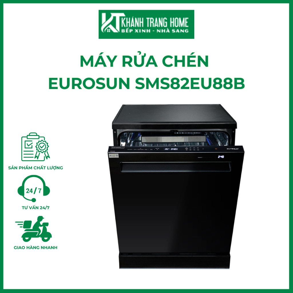 Chậu rửa chén Eurosun SMS82EU88B chính hãng, xuất xứ Thái Lan, bảo hành 36 tháng - Khánh Trang Home