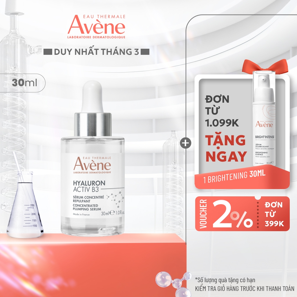 Tinh chất làm mờ nếp nhăn Eau Thermale Avène HYALURON ACTIV B3 Serum 30ml hỗ trợ làn da săn chắc, mị