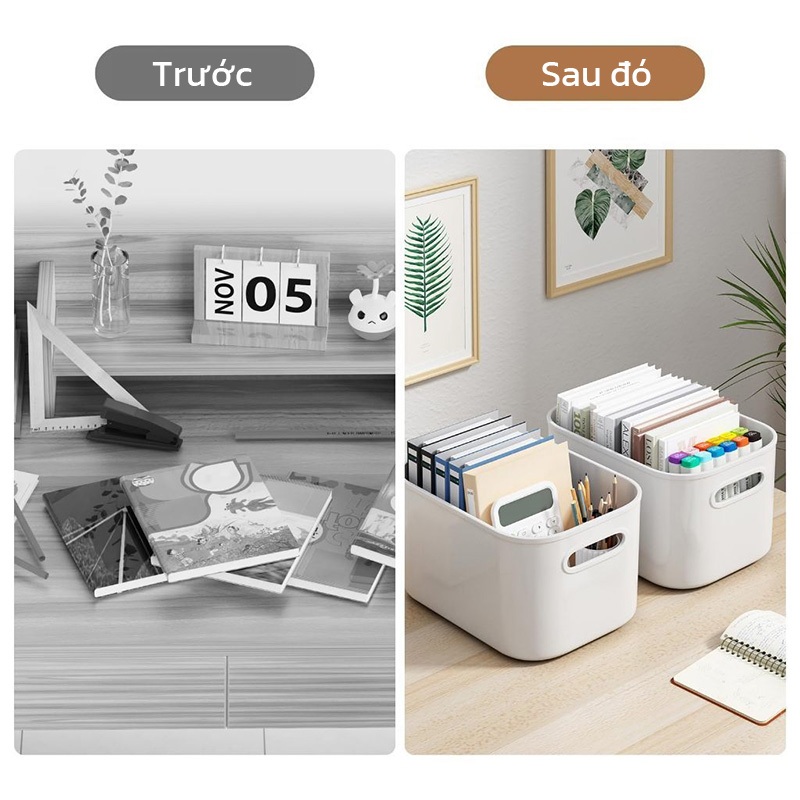 GOLDSTAR Hộp Nhựa Đựng Đồ Có Nắp Màu Trắng Hộp đựng đồ Có nắp nhựa Nhiều màu sắc và kích cỡ | BigBuy360 - bigbuy360.vn