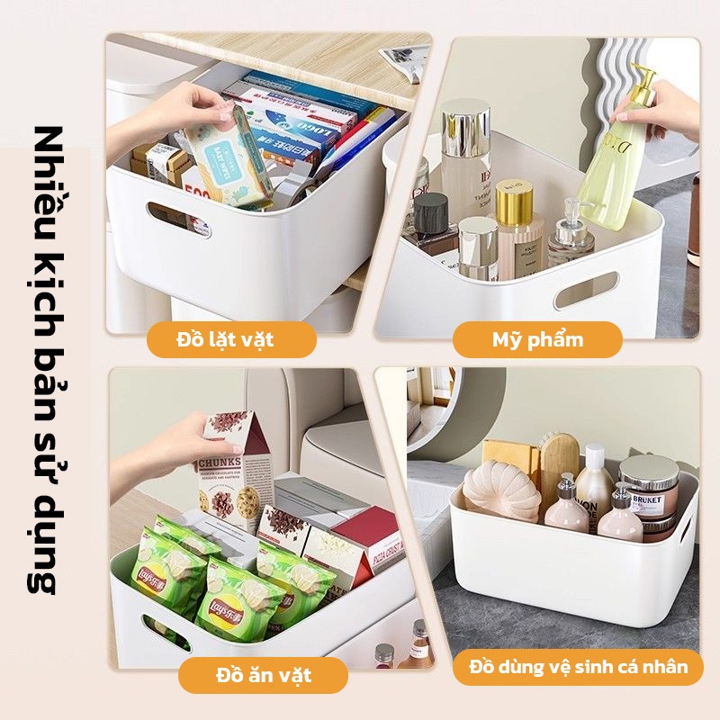 GOLDSTAR Hộp Nhựa Đựng Đồ Có Nắp Màu Trắng Hộp đựng đồ Có nắp nhựa Nhiều màu sắc và kích cỡ | BigBuy360 - bigbuy360.vn