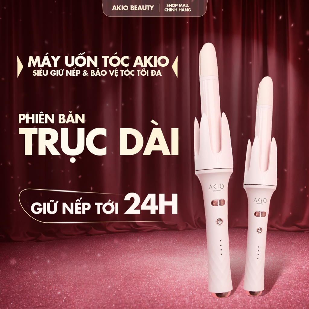 Máy uốn xoăn tự động size 28mm AKIO Beauty phủ X2 ceramic chống rối tóc