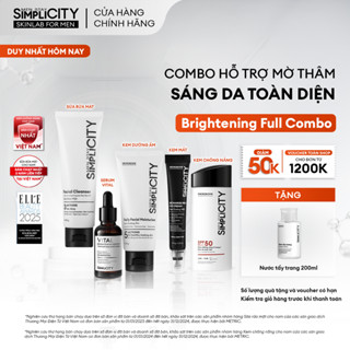 Combo Brightening Full Combo dưỡng trắng mờ thâm sáng da toàn diện dành cho nam Men Stay Simplicity